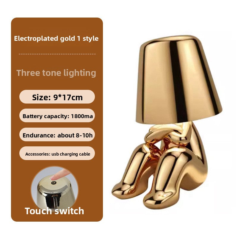 Electroplating Little Golden Man Table Lamp