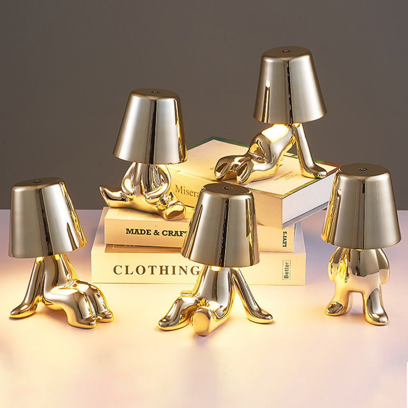 Electroplating Little Golden Man Table Lamp