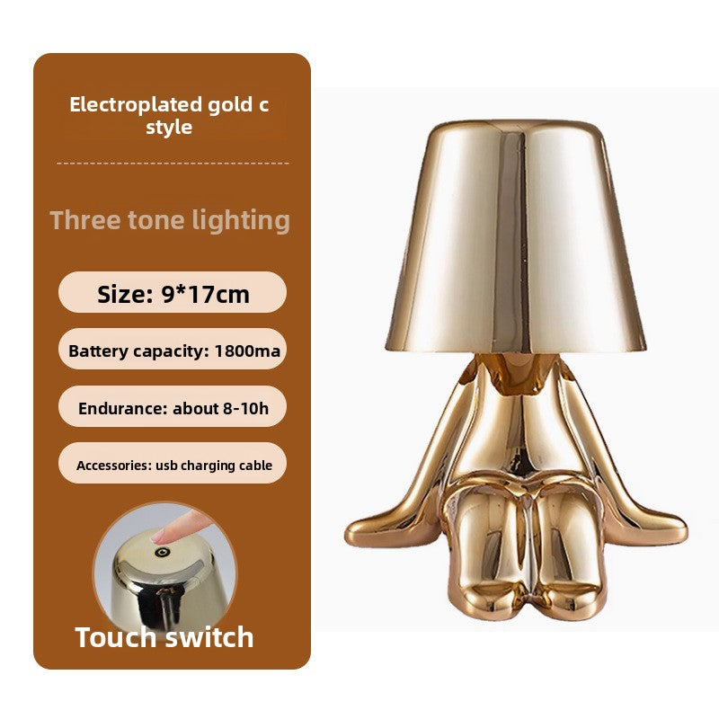 Electroplating Little Golden Man Table Lamp