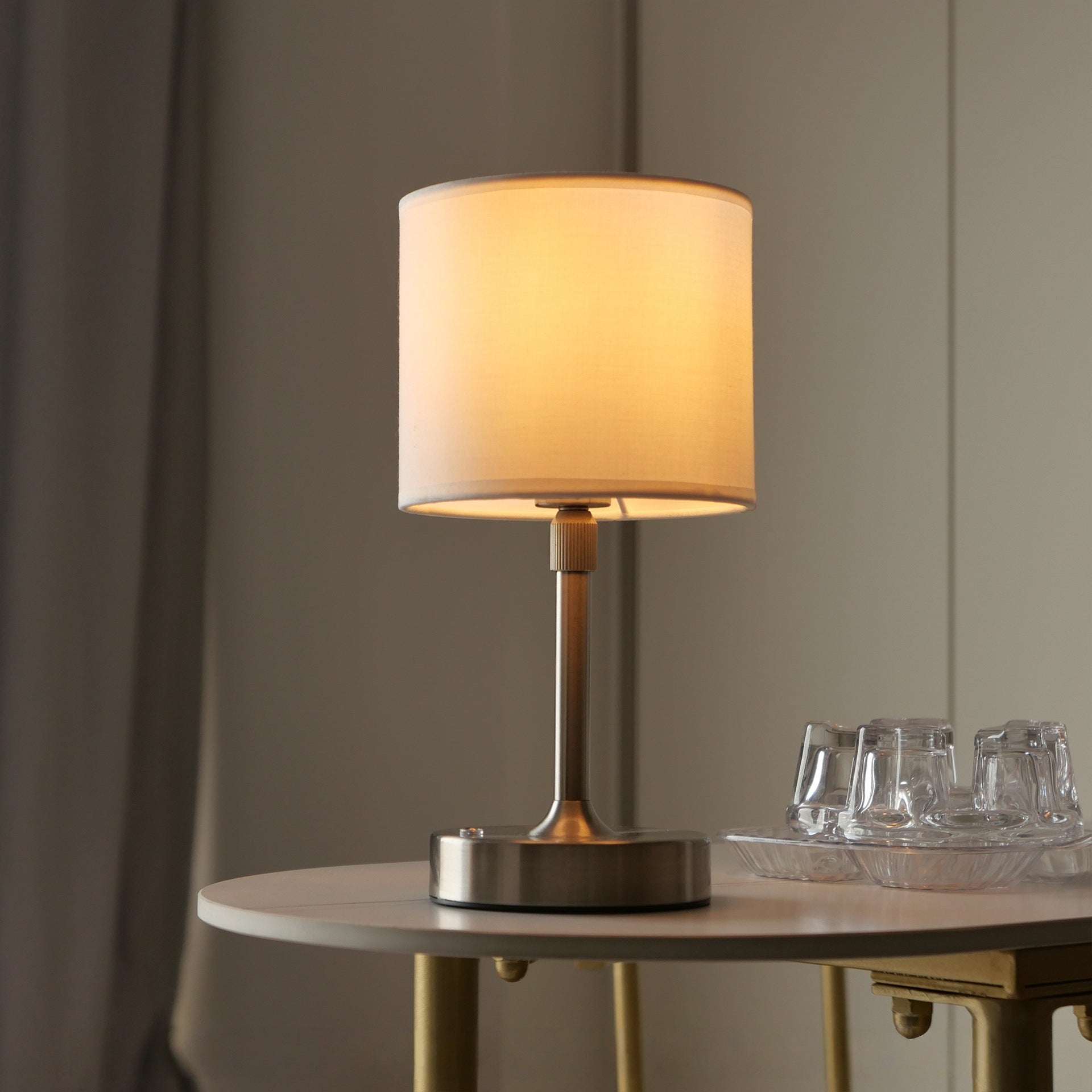 Fabric USB Touch Table Lamp Night Light