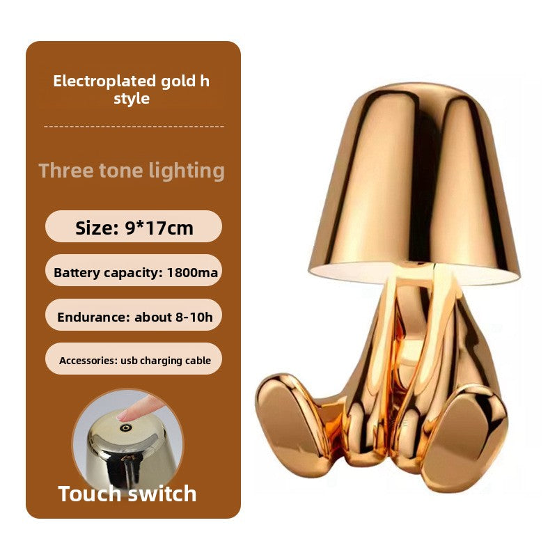 Electroplating Little Golden Man Table Lamp