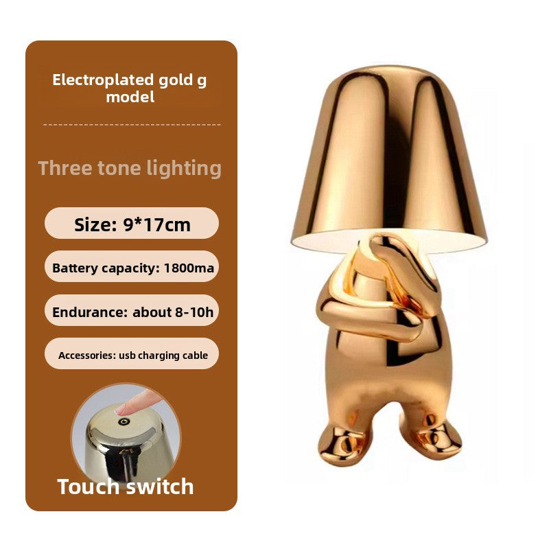 Electroplating Little Golden Man Table Lamp