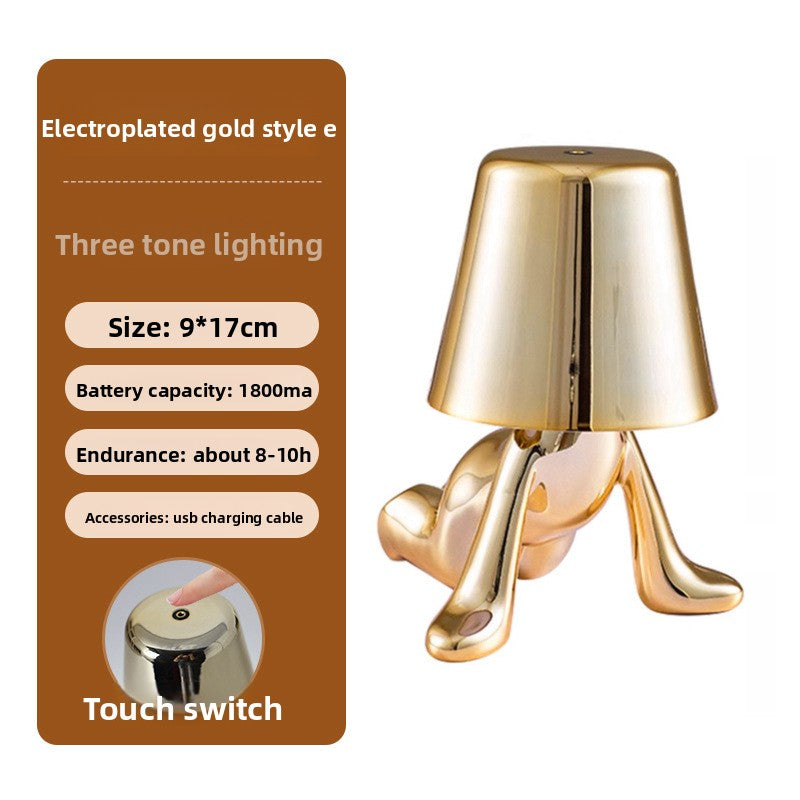 Electroplating Little Golden Man Table Lamp