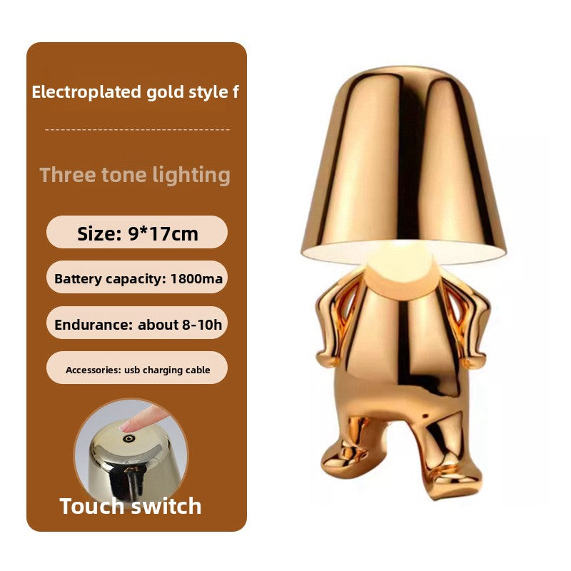 Electroplating Little Golden Man Table Lamp
