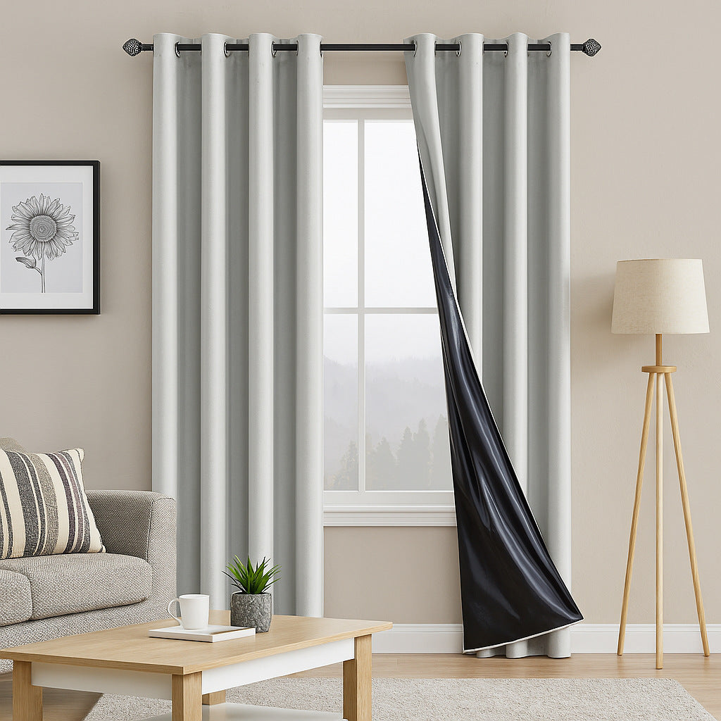 Pure Color Sun Blocking Window Curtain