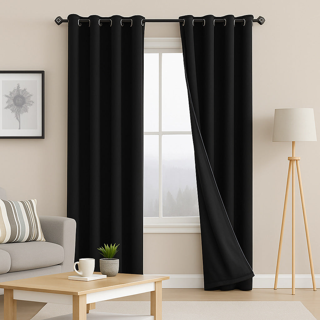 Pure Color Sun Blocking Window Curtain