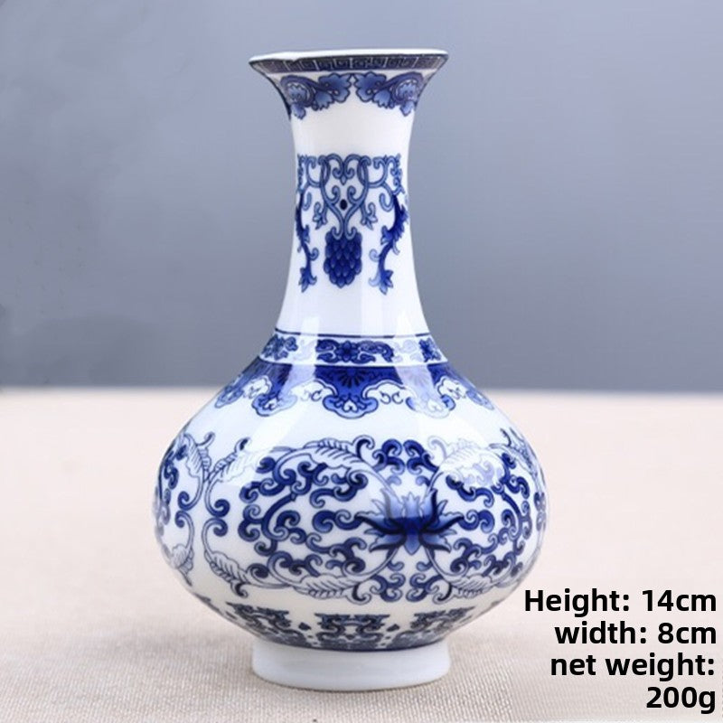 Antique Blue and White Porcelain Vase for Home Decor