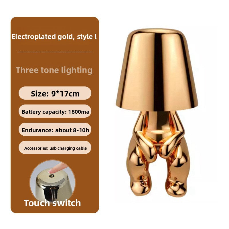 Electroplating Little Golden Man Table Lamp