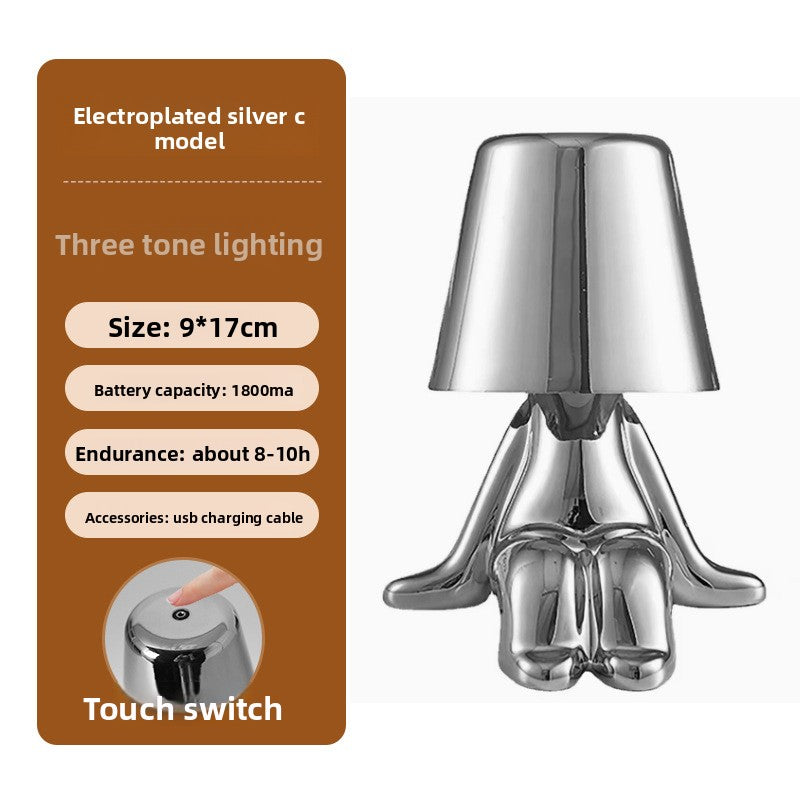 Electroplating Little Golden Man Table Lamp