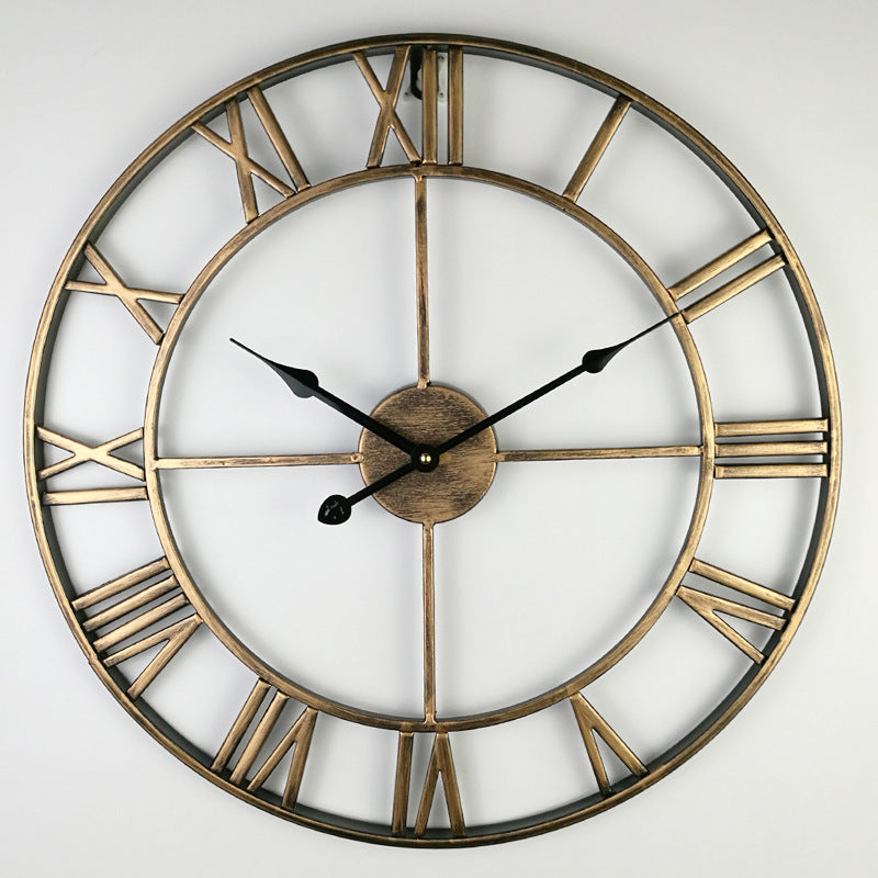Scandinavian Iron Art Wall Clock Silent Battery Operated