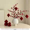 Artificial Holly Berry Bouquet with Ceramic Vase
