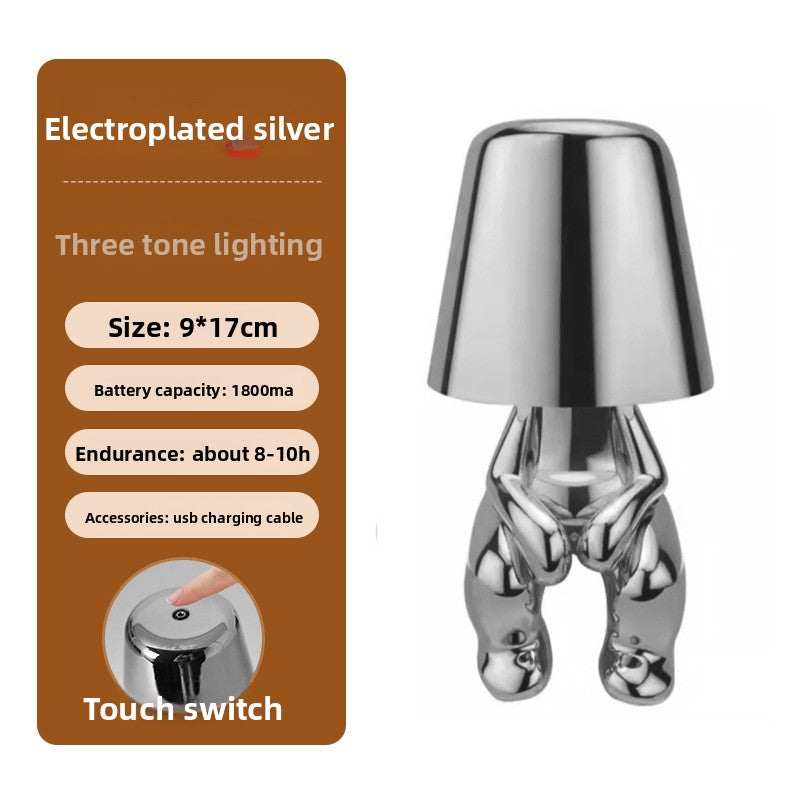 Electroplating Little Golden Man Table Lamp