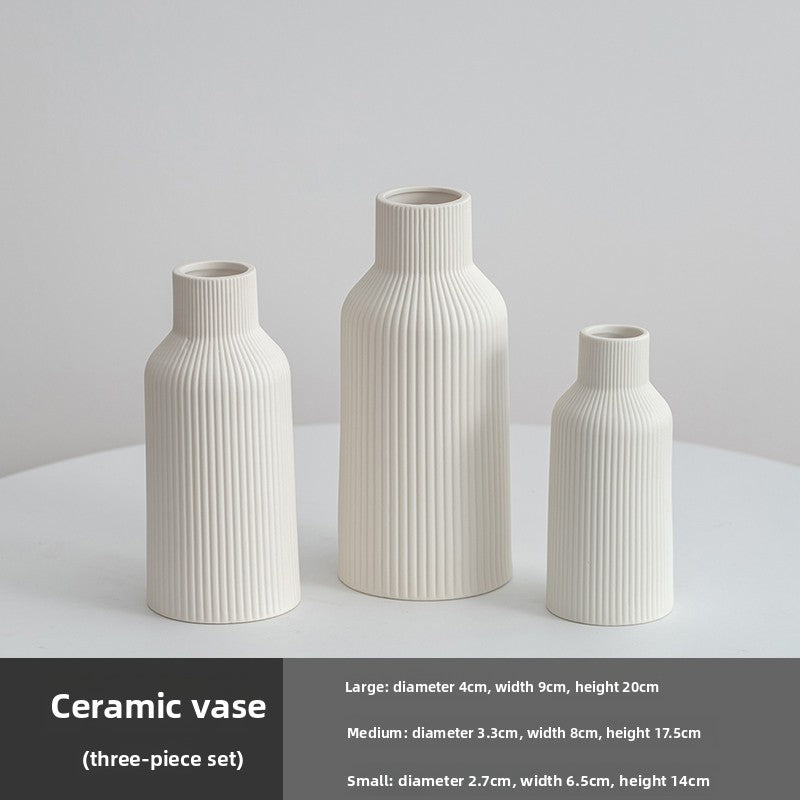 Simple Ceramic Vase Set for Home Decor