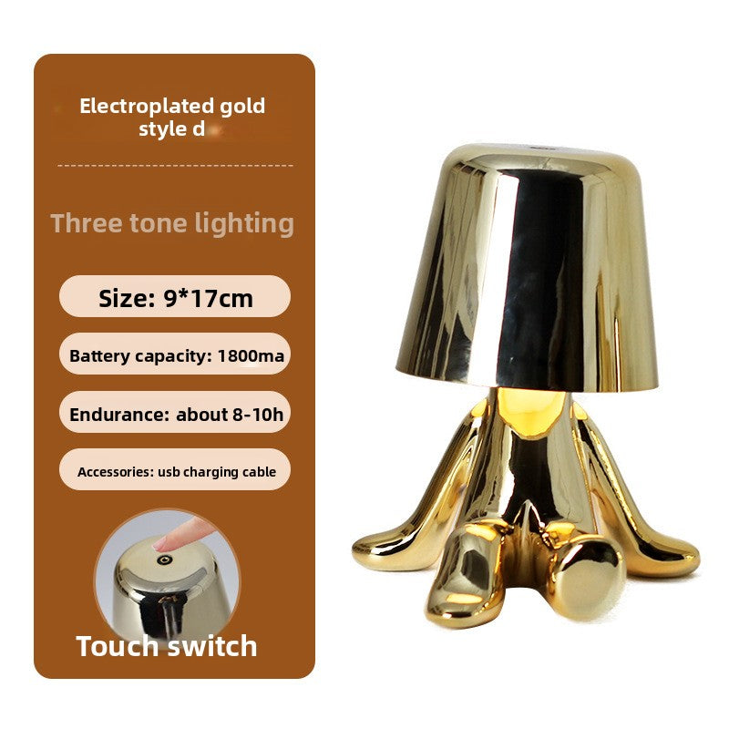 Electroplating Little Golden Man Table Lamp