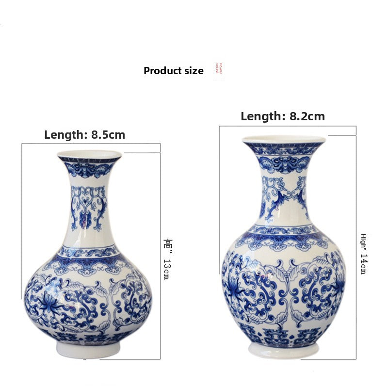 Antique Blue and White Porcelain Vase for Home Decor