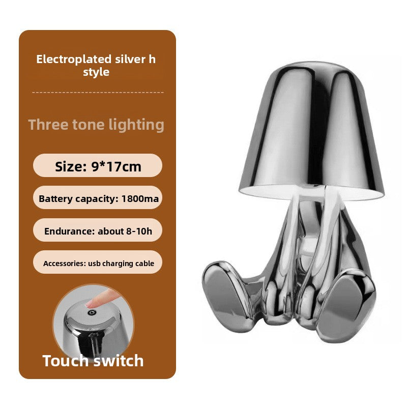 Electroplating Little Golden Man Table Lamp