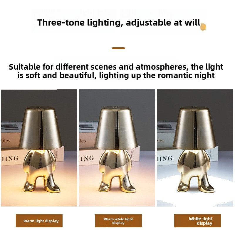 Electroplating Little Golden Man Table Lamp