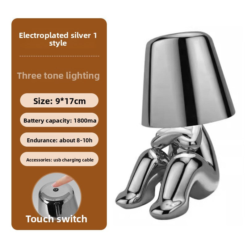 Electroplating Little Golden Man Table Lamp