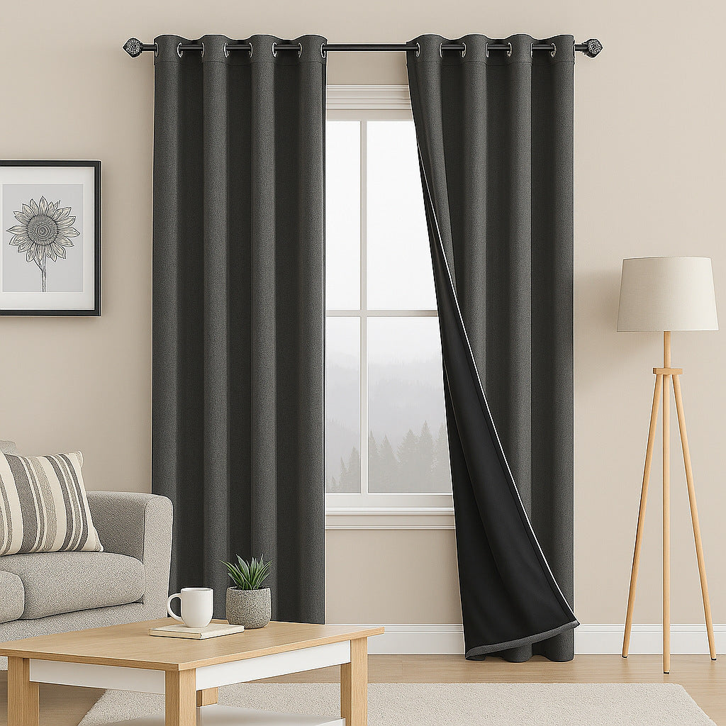 Pure Color Sun Blocking Window Curtain