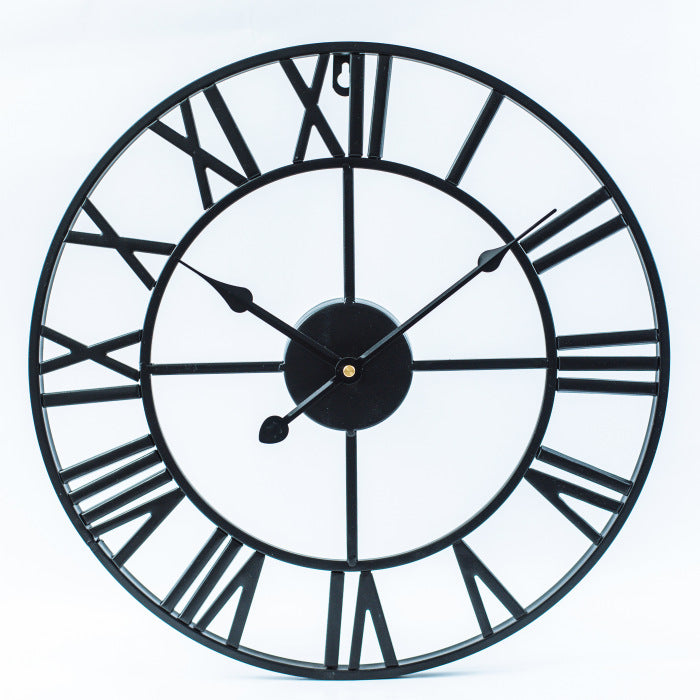 Scandinavian Iron Art Wall Clock Silent Battery Operated