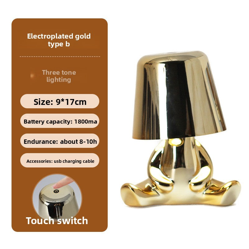 Electroplating Little Golden Man Table Lamp