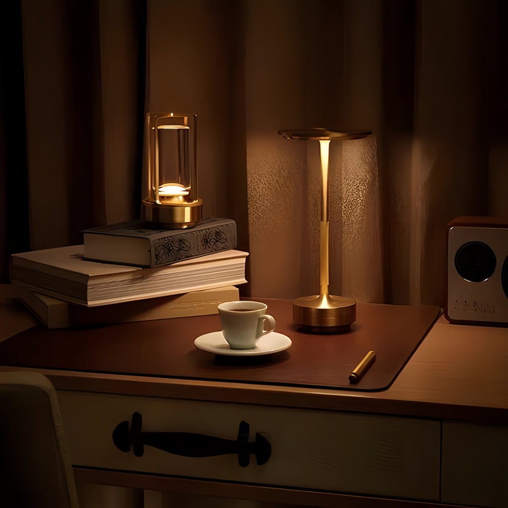 Touch Control Retro Table Lamp for Home and Camping