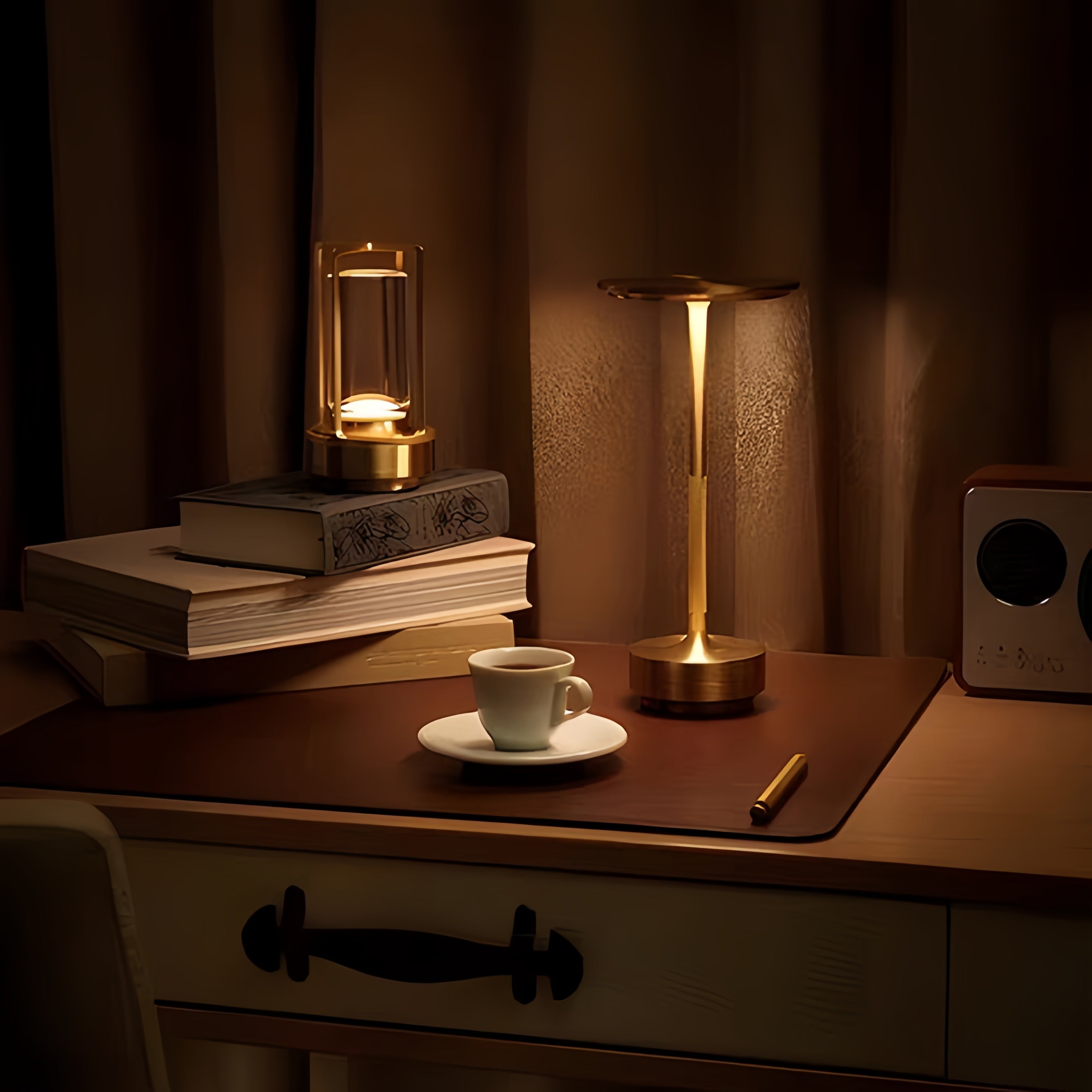 Touch Control Retro Table Lamp for Home and Camping