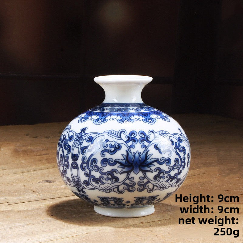 Antique Blue and White Porcelain Vase for Home Decor